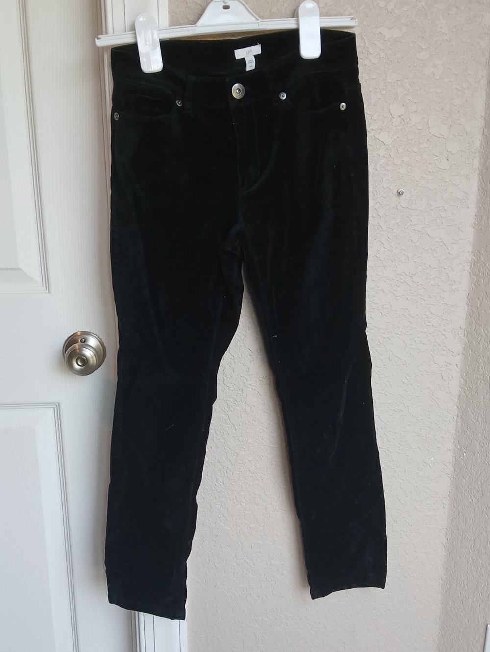 J. Jill Black Velvet Skinny Jeans